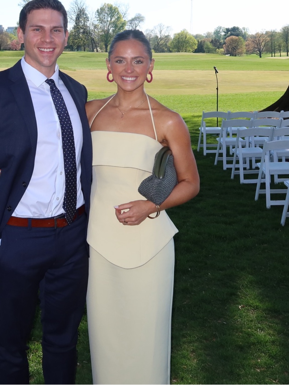 Club L London Strapless Pale Yellow Column Gown - Picture 3 of 4